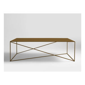 Konferenční stolek ve zlaté barvě Custom Form Memo, délka 140 cm