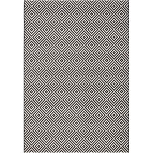 Černo-bílý venkovní koberec NORTHRUGS Karo, 160 x 230 cm