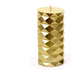 Svíčka ve zlaté barvě Unimasa Fashion, výška 13,8 cm
