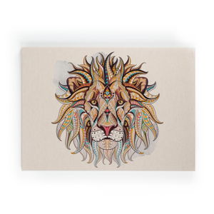 Dřevěná nástěnná dekorativní cedule Surdic Lino Lion, 50 x 70 cm