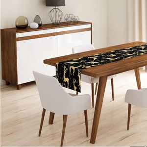 Běhoun na stůl Minimalist Cushion Covers Deer Gold, 140 x 45 cm