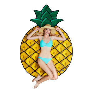 Plážová deka ve tvaru ananasu Big Mouth Inc., ⌀ 152 cm