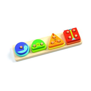 Dětské dřevěné puzzle na podstavci Djeco Quatro