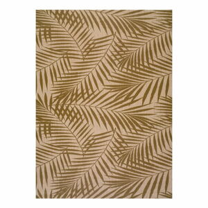 Hnědo-béžový venkovní koberec Universal Palm, 100 x 150 cm