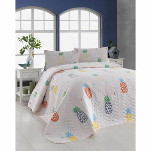 Dětský přehoz přes postel se 2 povlaky na polštář Eponj Home Ananas, 200 x 220 cm