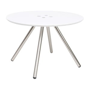Bílý konferenční stolek Letmotiv Sliced, ø 60 cm