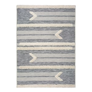 Bílo-šedý koberec Universal Cheroky Line, 55 x 110 cm