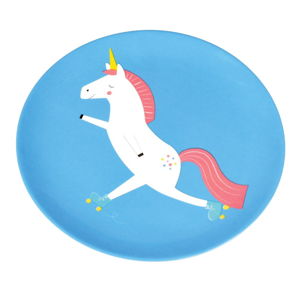Modrý talíř s jednorožcem Rex London Magical Unicorn