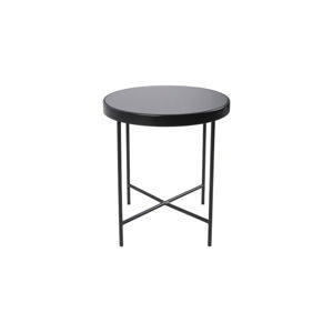 Černý příruční stolek Leitmotiv Smooth, ⌀ 42,5 cm
