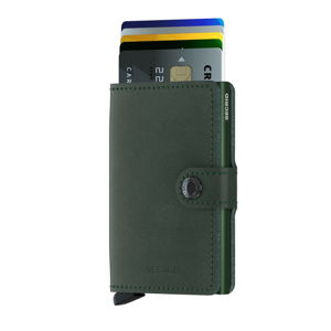 Zelená kožená peněženka s pouzdrem na karty Secrid Classic