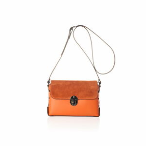 Oranžová kožená kabelka Giulia Massari Gigi