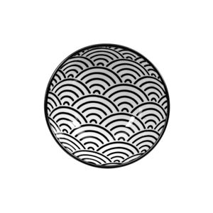 Černo-bílý talíř Tokyo Design Studio Nippon Wave, ø 9,5 cm
