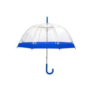Transparentní holový deštník s modrými detaily Ambiance Birdcage Border, ⌀ 85 cm