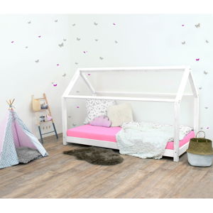 Bílá dětská postel bez bočnic ze smrkového dřeva Benlemi Tery, 120 x 200 cm