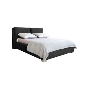 Černá dvoulůžková postel Mazzini Beds Vicky, 180 x 200 cm
