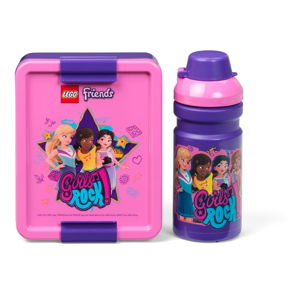 Set láhve na vodu a boxu na svačinu LEGO® Friends Girls Rock