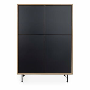 Černá skříň Tenzo Flow, 111 x 153 cm