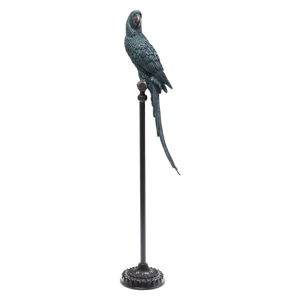 Dekorativní socha papouška v modro-zelené barvě Kare Design