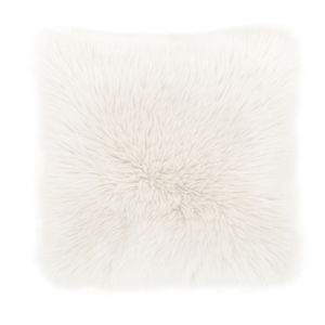 Bílý polštář Tiseco Home Studio Sheepskin, 45 x 45 cm
