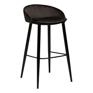 Černá sametová barová židle DAN-FORM Denmark Dual