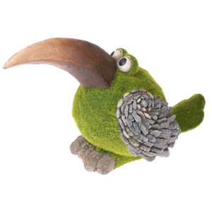 Zelená zahradní dekorace ve tvaru ptáka Dakls