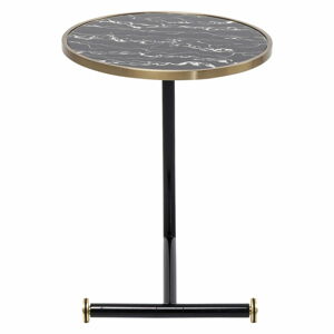 Černý odkládací stolek Kare Design San Remo Pole, ø 46 cm