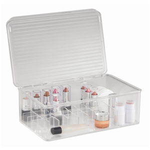 Organizér InterDesign Clarity Lipstick & Cosmetic Box, 27,5 x 18,5 x 9,5 cm