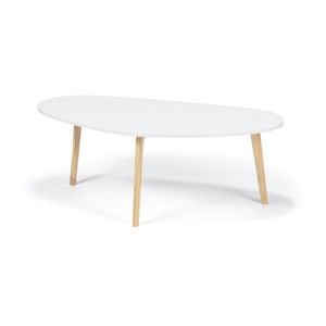 Bílý konferenční stolek loomi.design Skandinavian, délka 120 cm