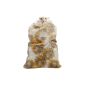 Látkový vak na prádlo s příměsí lnu Linen Couture Bag Sunflower, výška 75 cm