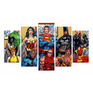 5dílný obraz Super Heroes