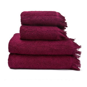 Sada 2 červených ručníků a 2 osušek ze 100% bavlny Bonami, 50 x 90 + 70 x 140 cm