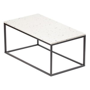 Konferenční stolek s kamennou deskou RGE Bianco, délka 110 cm