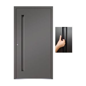 Hliníkové vchodové dveře Integro Line model 6115PW Výplň dveří: Oboustranná překrývající výplň, Rám dveří: PD GENESIS 75