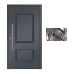Hliníkové vchodové dveře Retro Line model RL02 Výplň dveří: Jednostranná překrývající výplň, Rám dveří: PD GENESIS 75