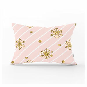 Vánoční povlak na polštář Minimalist Cushion Covers Golden Snowflake, 35 x 55 cm