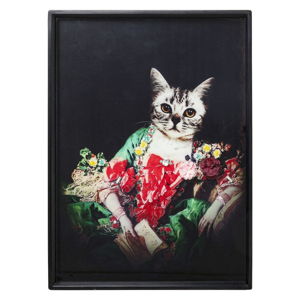 Obraz v rámu Kare Design Lady Cat, 80 x 60 cm