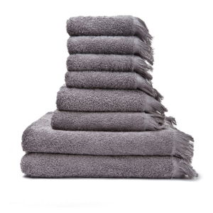 Sada 6 šedohnědých ručníků a 2 osušek ze 100% bavlny Bonami