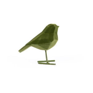 Tmavě zelená dekorativní soška PT LIVING Bird, výška 13,5 cm
