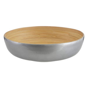 Servírovací mísa z bambusu ve stříbrné barvě Premier Housewares, ⌀ 30 cm