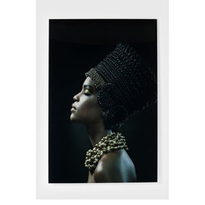 Zasklený obraz Kare Design Royal Headdress Profile, 150 x 100 cm