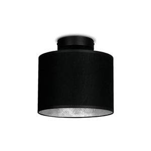 Černé stropní svítidlo s detailem ve stříbrné barvě Sotto Luce Mika XS CP, ⌀ 20 cm