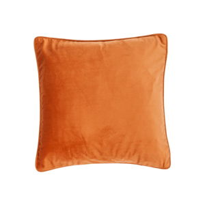 Tmavě oranžový polštář Tiseco Home Studio Velvety, 45 x 45 cm