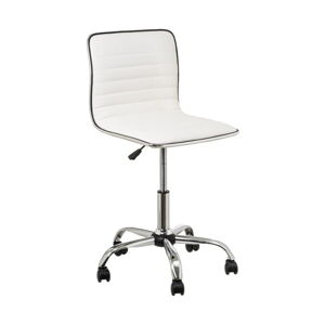 Bílá kancelářská židle z imitace kůže – Casa Selección