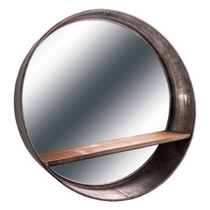 Nástěnné zrcadlo s poličkou  ø 46 cm – Antic Line
