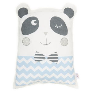 Modrý dětský polštářek s příměsí bavlny Apolena Pillow Toy Panda, 25 x 36 cm