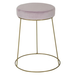 Růžová stolička s železnou konstrukcí ve zlaté barvě Mauro Ferretti Ring