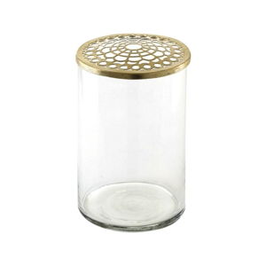 Skleněná váza A Simple Mess Kassandra Brass, ⌀ 10 cm