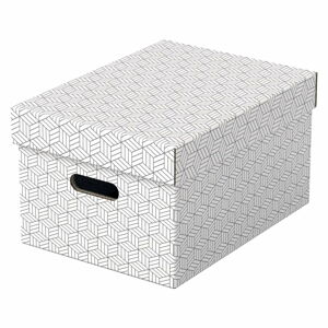 Sada 3 bílých úložných boxů Esselte Home, 26,5 x 36,5 cm