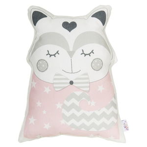 Růžový dětský polštářek s příměsí bavlny Apolena Pillow Toy Smart Cat, 23 x 33 cm