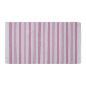 Růžové bavlněné plážové osušky v sadě 2 ks 70x140 cm Stripe  – Foutastic